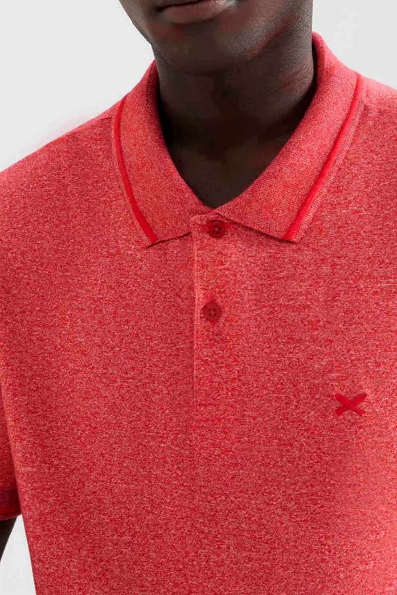 Camisa Polo Hering Em Malha Texturizada Masculina - Vermelha