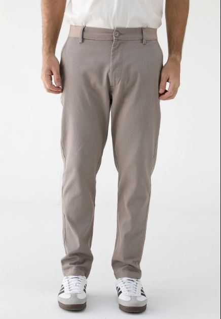 Calça Sarja Hering Taper Chino Masculina  - Bege