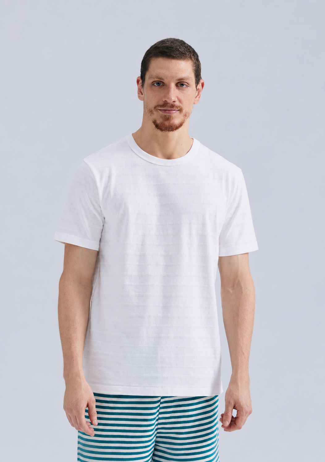 Camiseta Hering Em Malha Texturizada Masculina - Off White