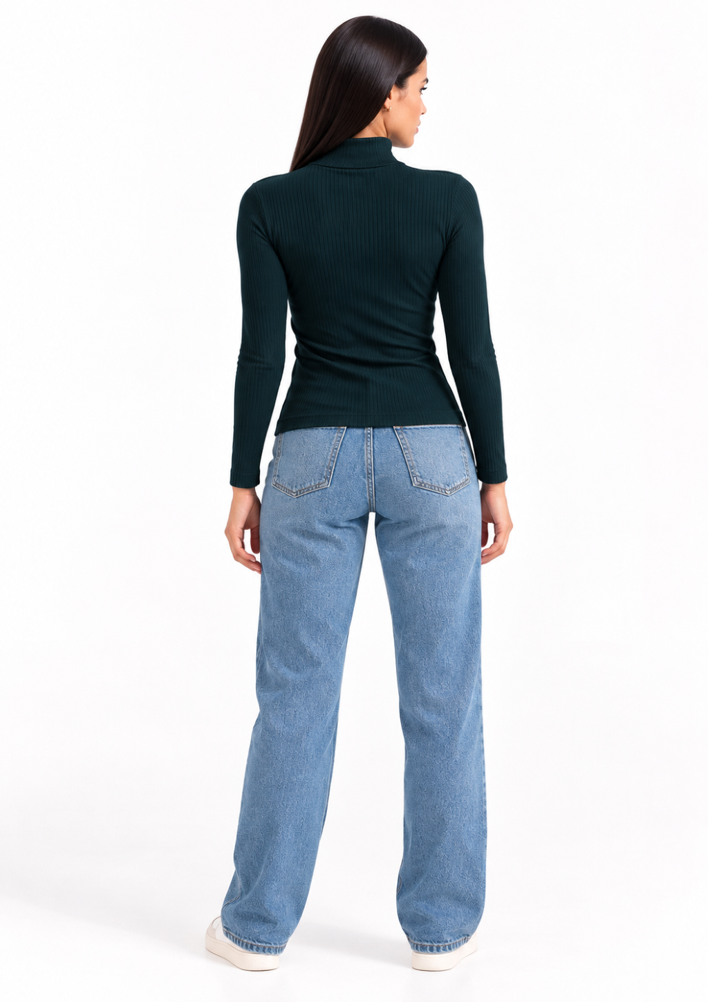 Blusa Térmica Manga Longa Canelada DC Têxtil Feminino - Preto