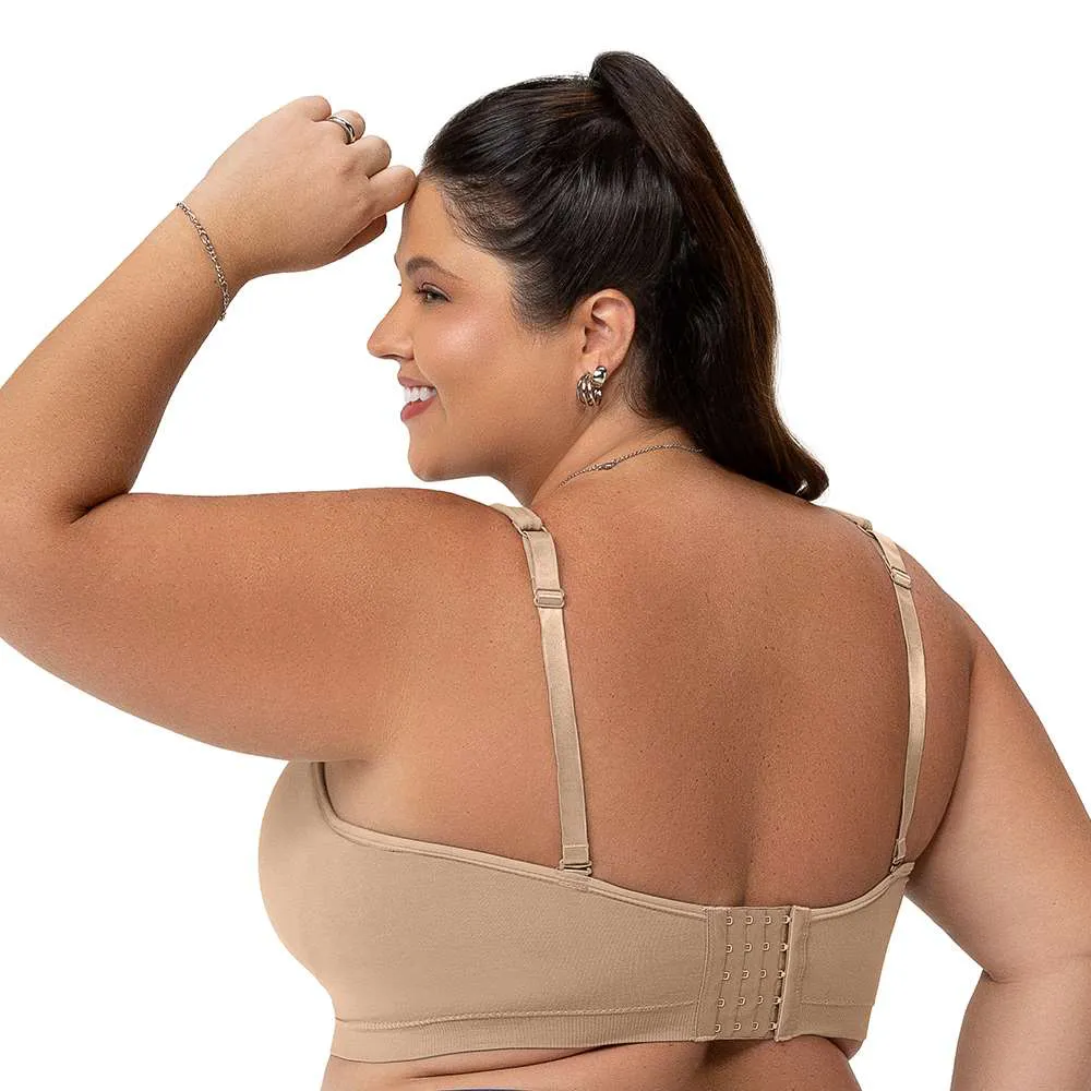 Sutiã Comfort Plus Size Bojo Macio Alta Cobertura Zee Rucci - Bege