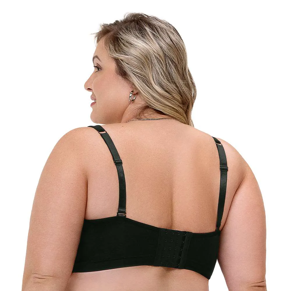 Sutiã Comfort Plus Size Bojo Macio Alta Cobertura Zee Rucci - Preto