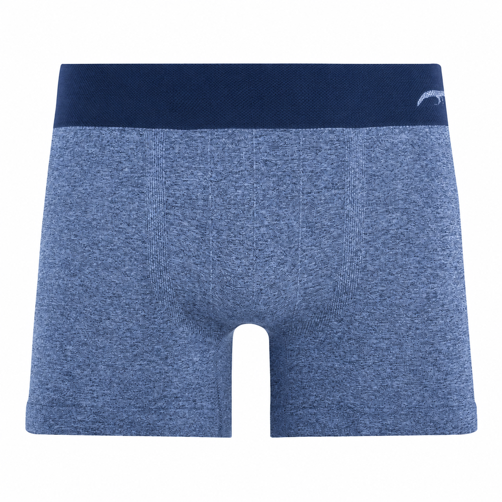 Cueca Boxer Mescla Sem Costura Nogueira Masculino Zee Rucci - Azul