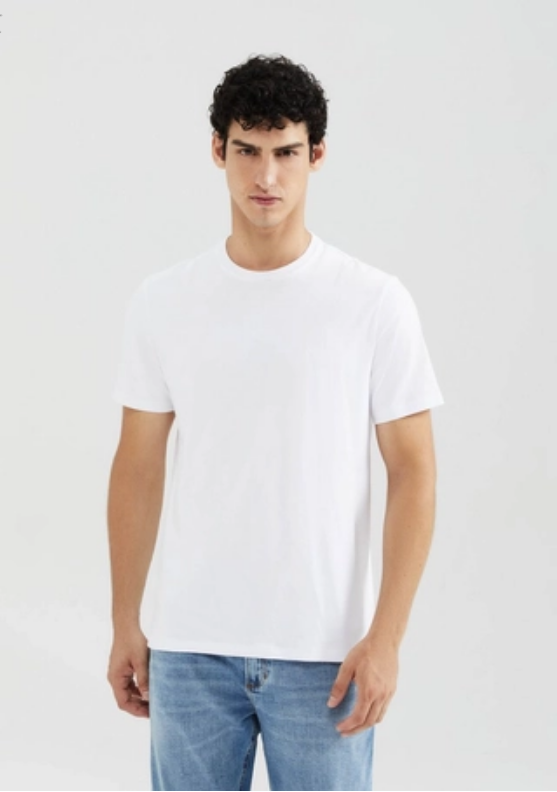 Camiseta Básica Hering Comfort Super Cotton Masculina - Branco