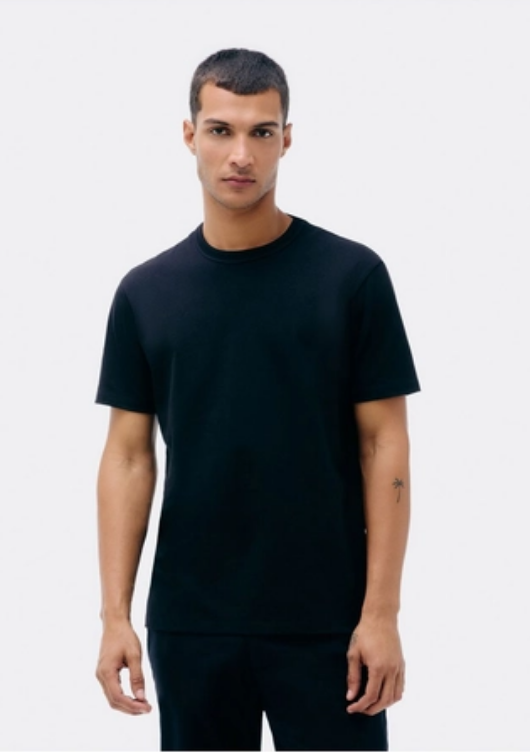 Camiseta Hering Comfort Algodão Pima Areia Masculina - Preta