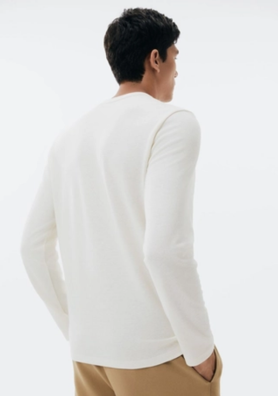 Camiseta Hering Algodão Peruano Masculina - Off White