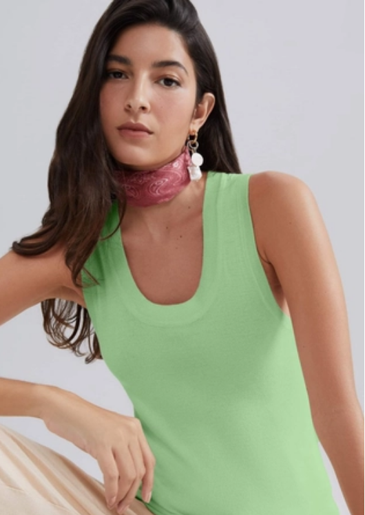 Regata Hering Decote Em U Feminina - Verde