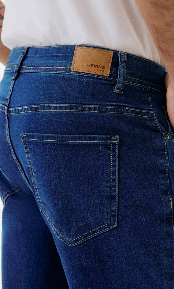 Calça Jeans Hering Básica Slim Com Elastano Masculina - Azul