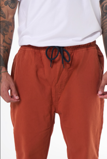 Calça Jogger Hering Em Sarja Masculina - Terra Cota