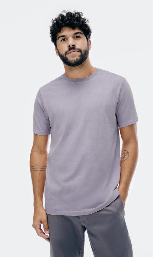 Camiseta Manga Curta Hering Comfort Estonada Super Cotton Masculina - Cinza
