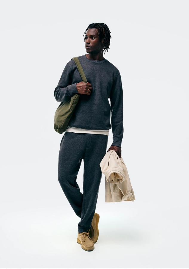 Blusão Básico Hering Masculino Comfort Em Moletom Peluciado - Cinza