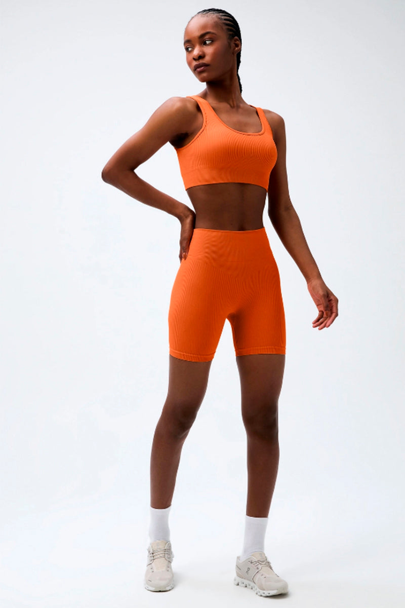 Bermuda Esportiva Biker Feminina - Laranja