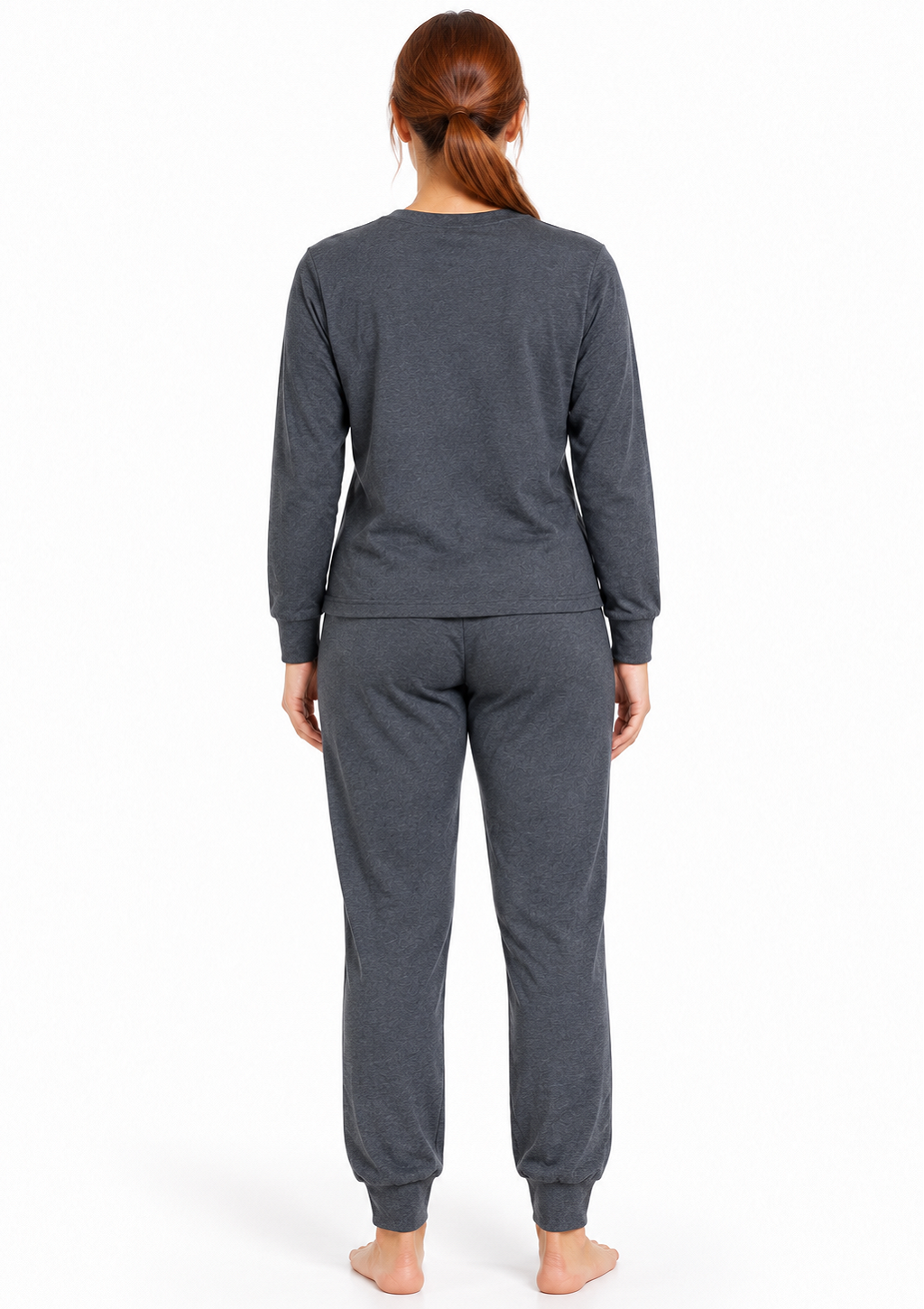 Pijama Mescla Escura Feminino Magiamix - Cinza Escuro