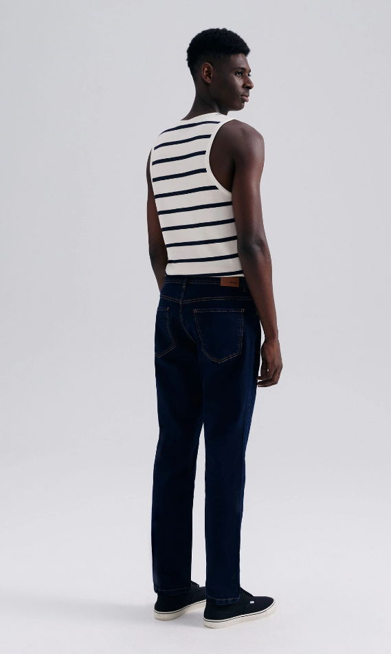 Calça Jeans Hering Básica Slim Com Elastano Masculina - Azul