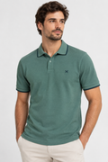Camisa Polo Masculina Piquet com Bordado Hering - Verde Escuro