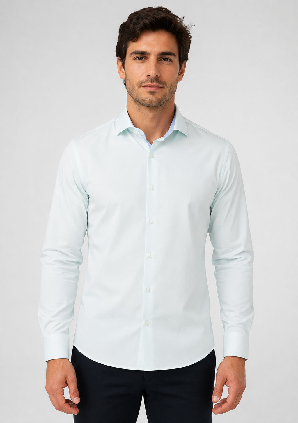 Camisa Manga Longa Modern Trail Masculina Arrow em Fibra de Bambu - Azul Claro