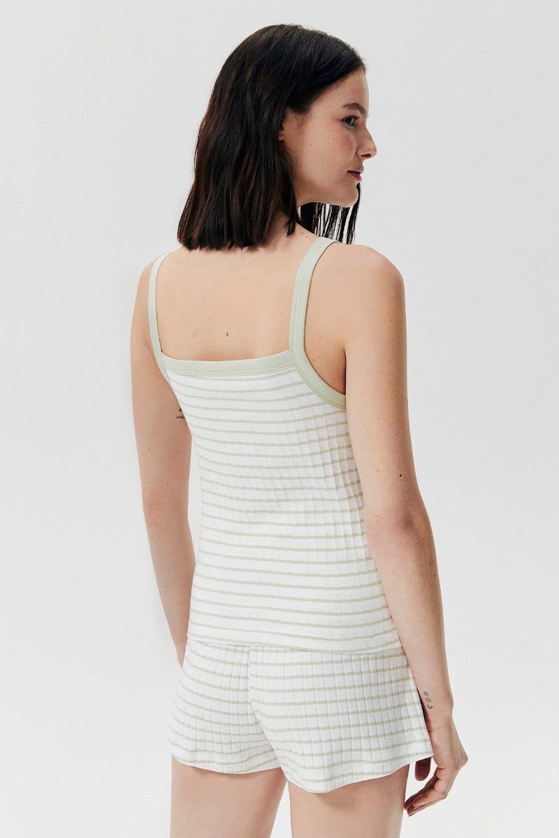 Regata Hering Intimates Feminino Avulsa Listras - Verde