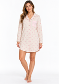 Camisola Inverno Estrelas Manga Longa com Botões Feminina MagiaMix - Bege