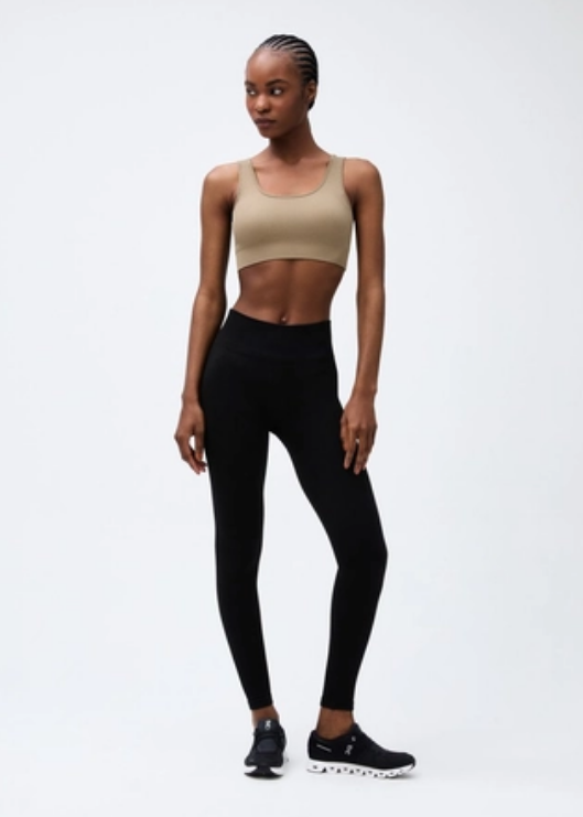 Calça Legging Hering Canelada Sem Costura Feminina - Preta