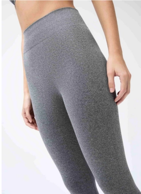 Calça Legging Hering Rajada Sem Costura Feminina - Cinza