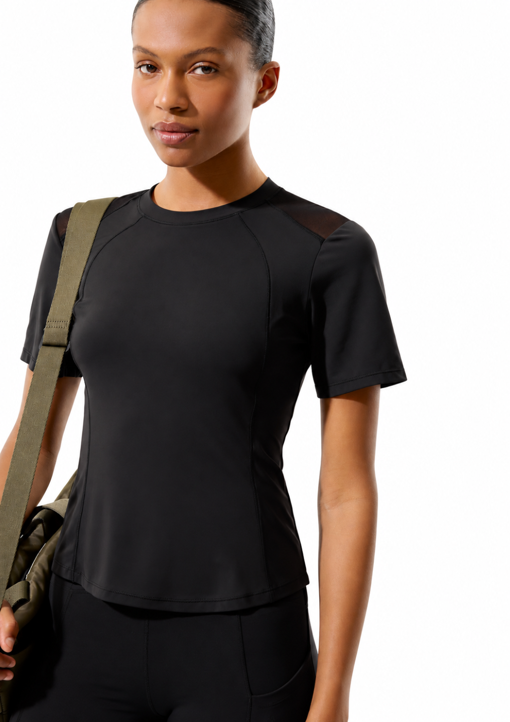 Camisa Manga Curta Feminina Hering Sports - Preto