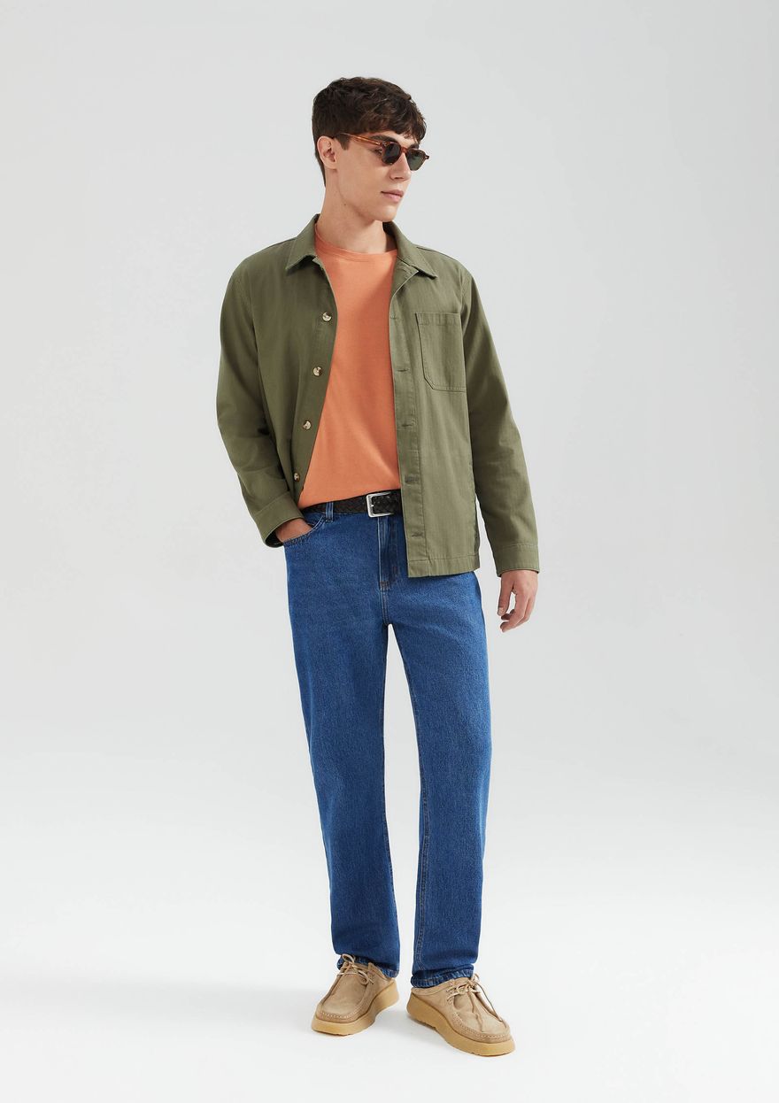 Calça Jeans Básica Hering Reta Masculina - Azul