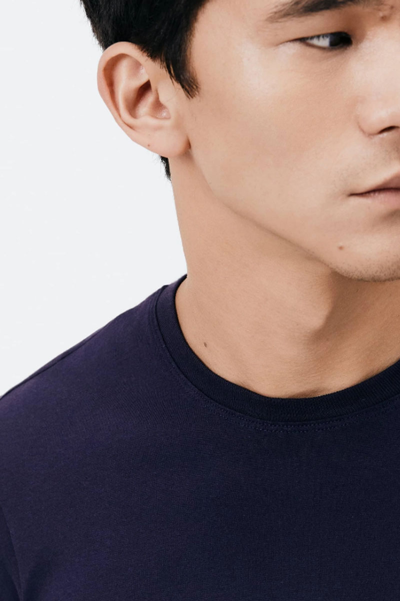 Camiseta Manga Curta Hering World Básica Masculina - Azul