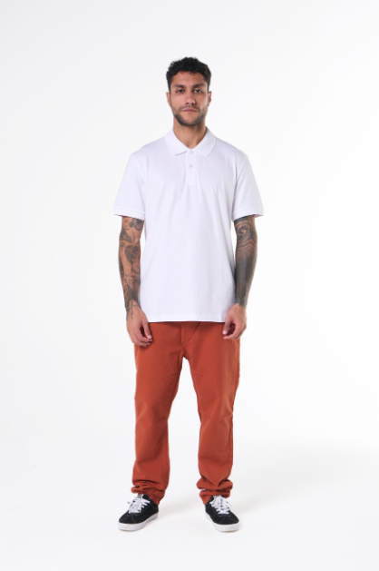Calça Jogger Hering Em Sarja Masculina - Terra Cota
