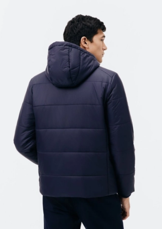 Jaqueta Básica Hering Puffer Com Capuz - Azul