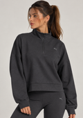Moletom Puma Cloudspun Feminino 1/2 Zíper - Preto