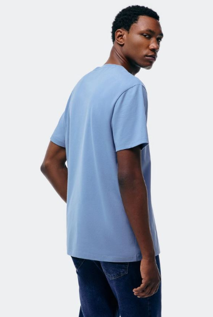 Camiseta Básica Hering  Super Cotton Masculina - Azul