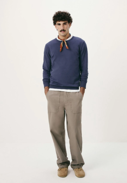 Suéter Básico Hering Regular Masculino - Azul
