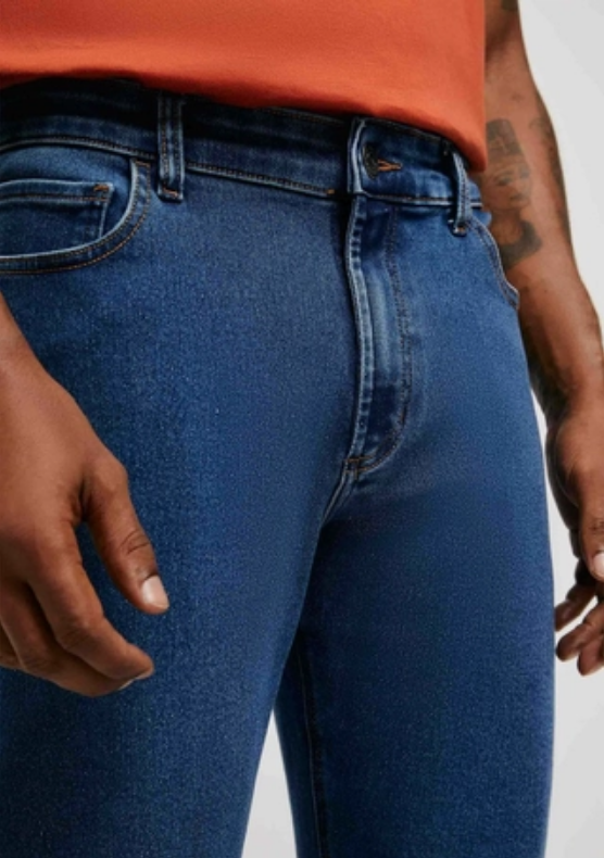 Calça Jeans Hering Básica Slim Masculina - Azul