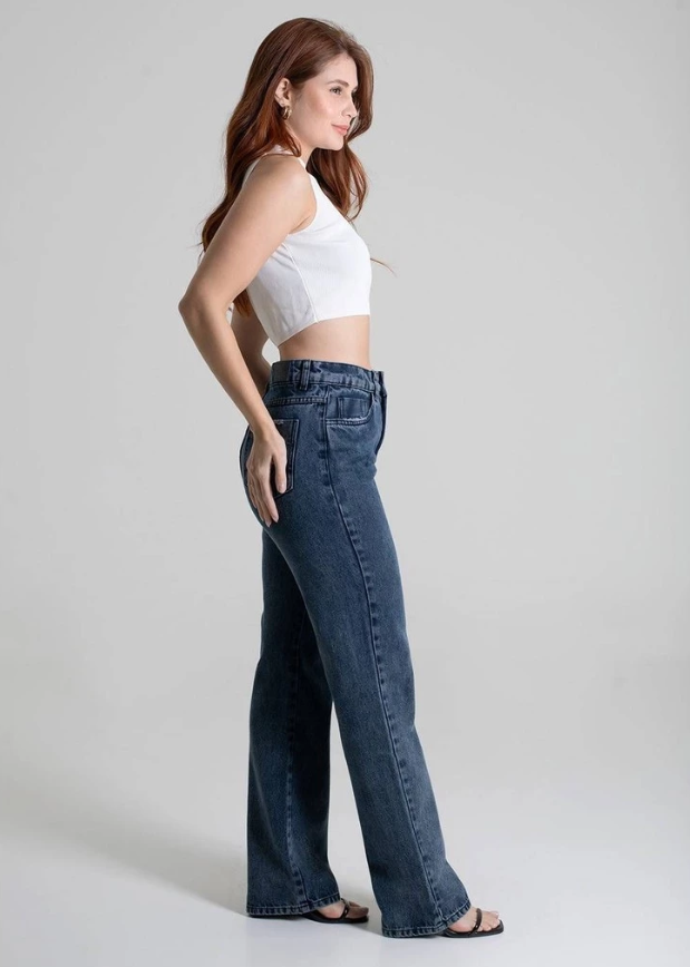 Calça Jeans Sawary Feminina- Azul