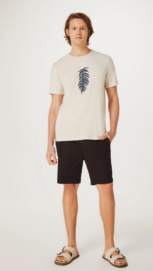 Bermuda Jogger Hering Em Sarja Moletom Masculina - Preta