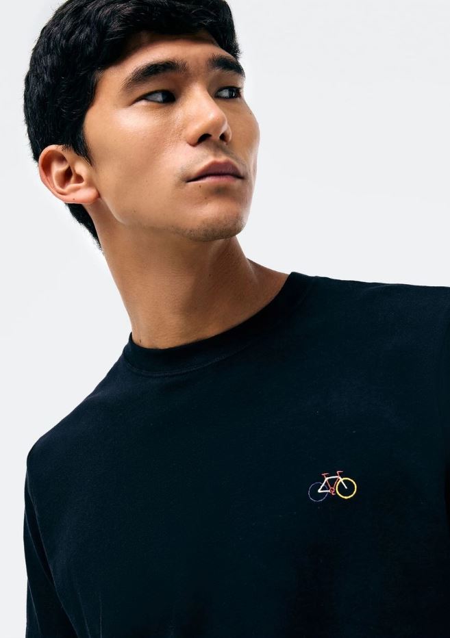 Camiseta Basica Hering Com Estampa Masculina - Preta