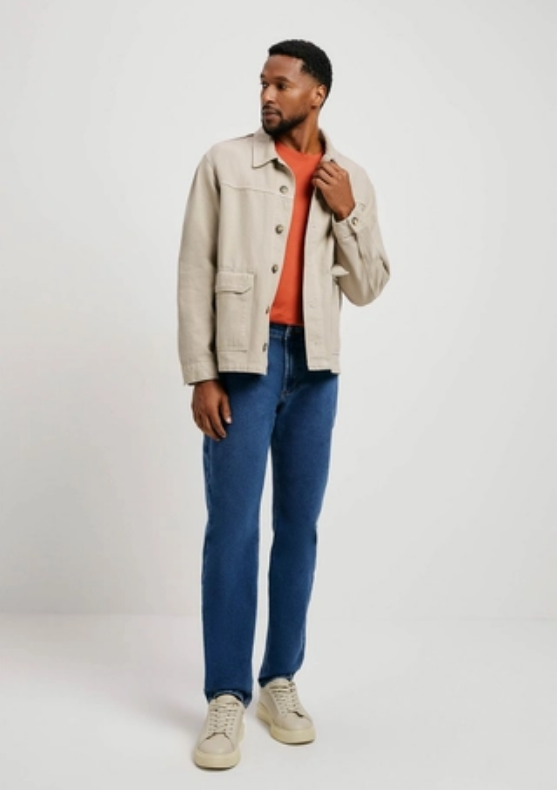 Calça Jeans Hering Básica Slim Masculina - Azul
