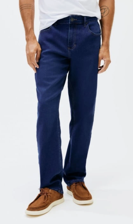 Calça Jeans Hering Reta Soft Touch Masculina - Azul