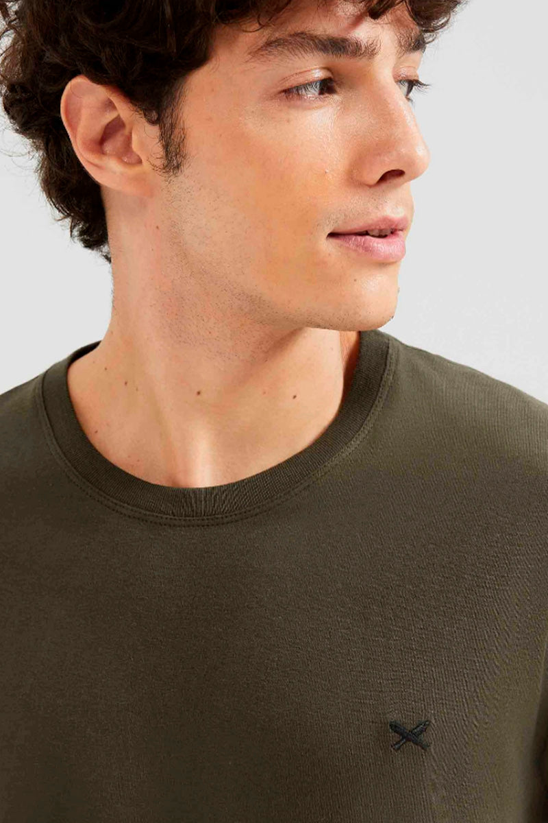Camiseta Básica Hering World Com Bordado Masculina - Verde