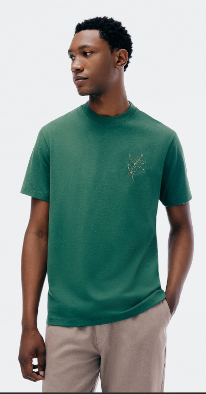 Camiseta Hering Comfort Super Cotton Masculina Com Estampa - Verde