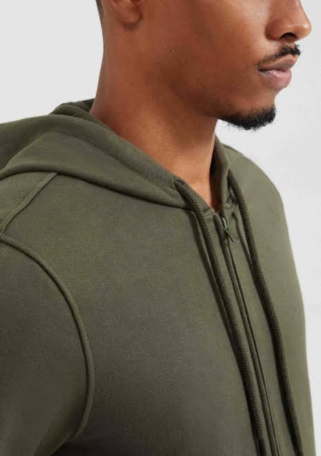 Jaqueta Básica Hering Moleton Peluciado Masculina - Verde Militar