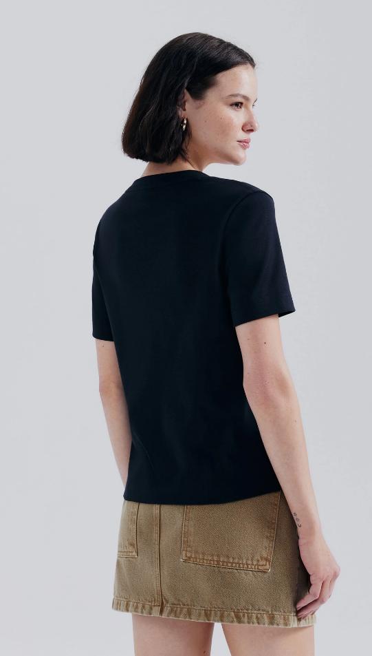 Blusa Básica Hering Feminina Decote V - Preto