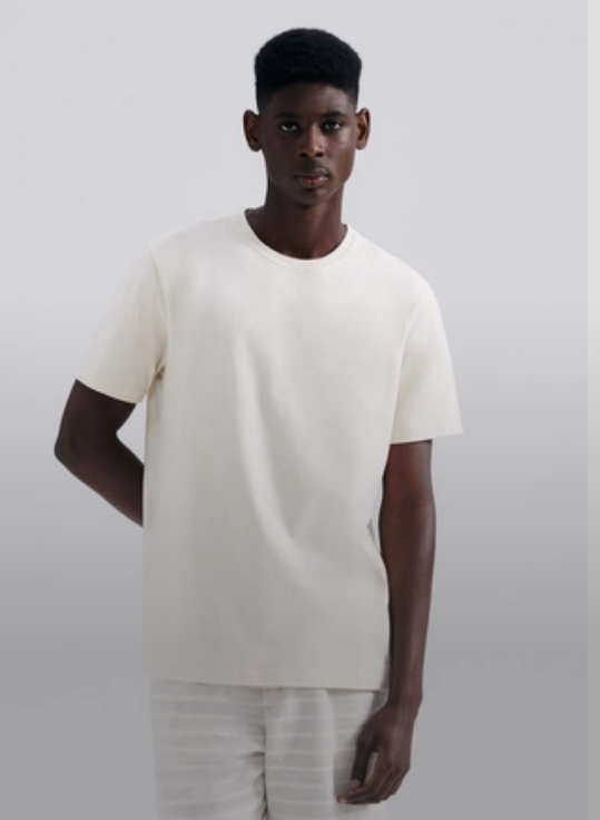 Camiseta Básica Hering Comfort Super Cotton Masculina - Bege