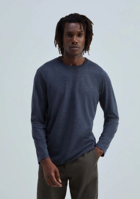 Camiseta Básica Hering Manga Longa Masculina - Cinza