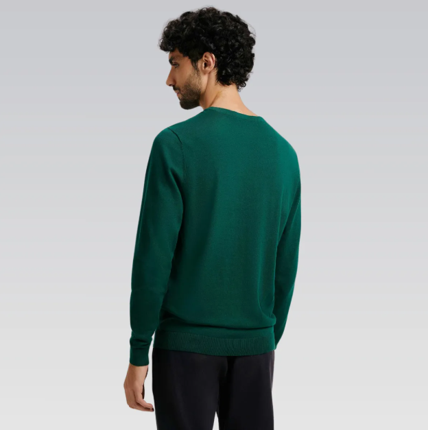 Suéter Básico Hering Gola V Masculino - Verde