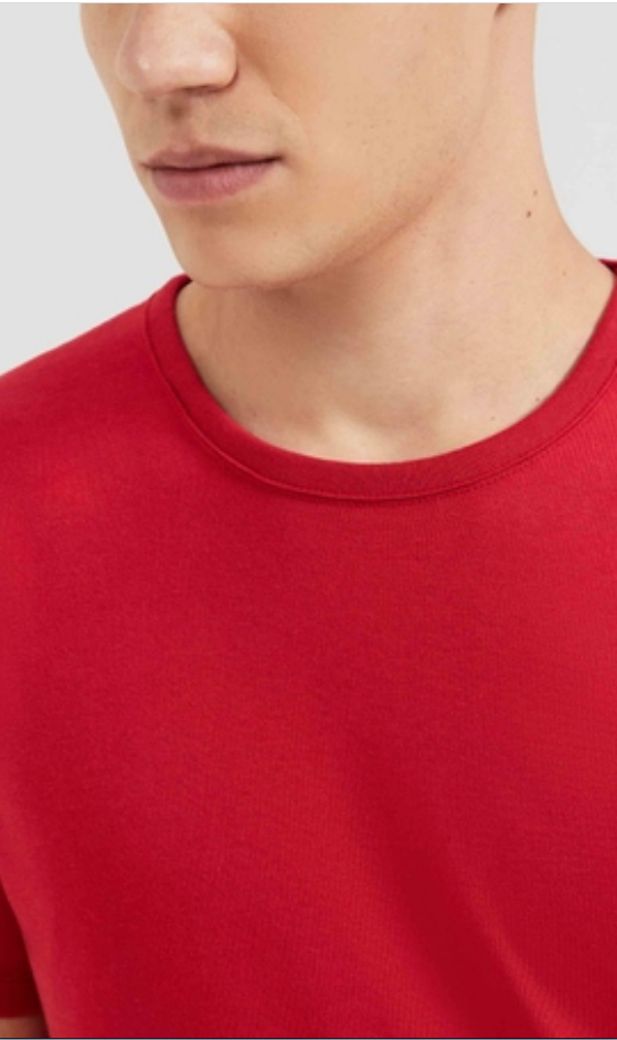 Camiseta Básica Hering Manga Curta Slim Masculina - Vermelho