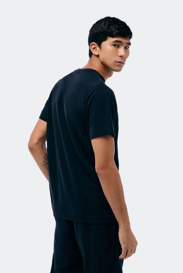 Camiseta Basica Hering Com Estampa Masculina - Preta