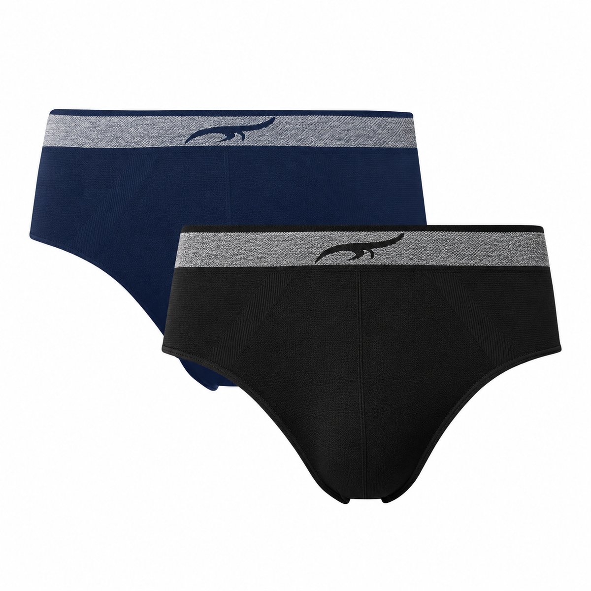 Kit com 2 Cuecas Slip Sem Costura Masculino Zee Rucci - Preto e Navy