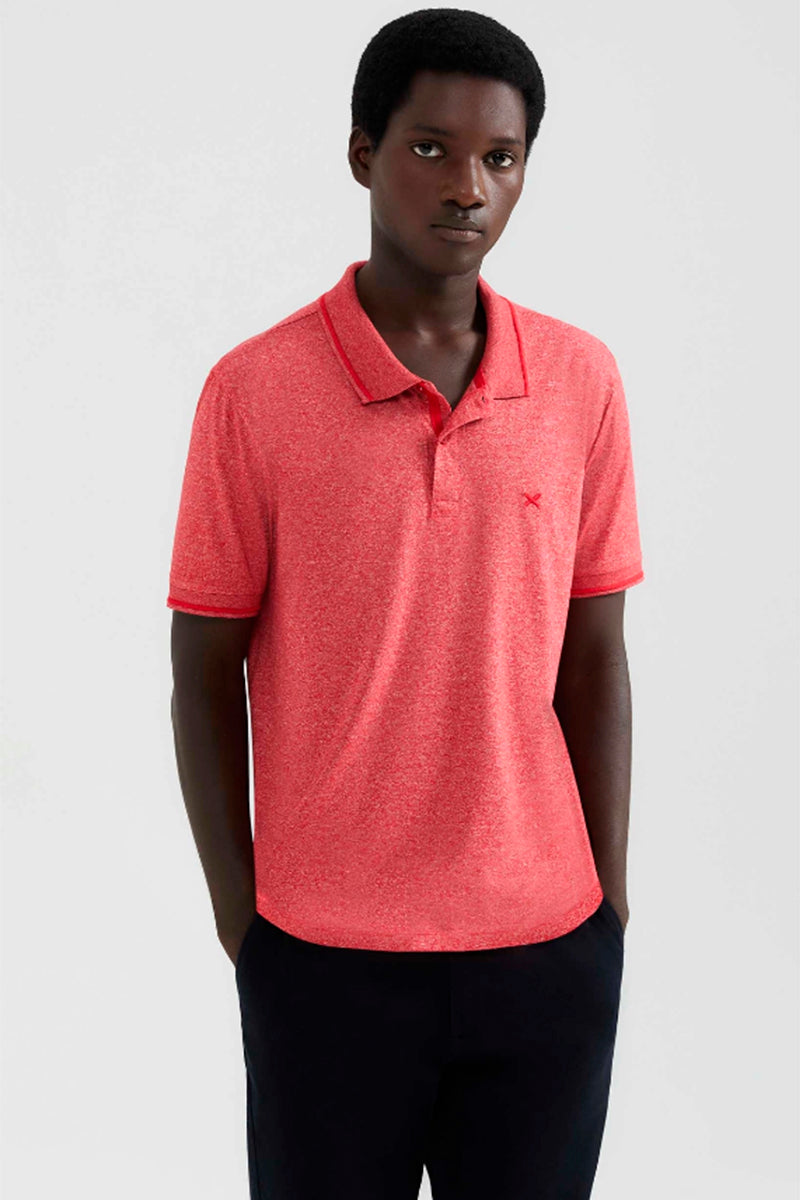 Camisa Polo Hering Em Malha Texturizada Masculina - Vermelha