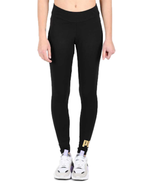 Legging Puma Metálica - Preto e Dourado